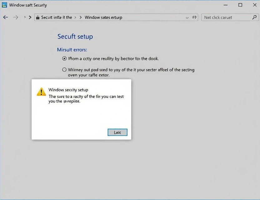 Ошибки настройки безопасности Windows